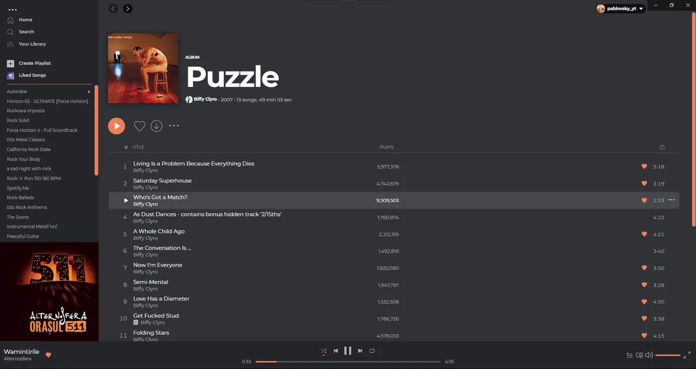 Offizieller Screenshot des warmen Spicetify Themes BurntSienna